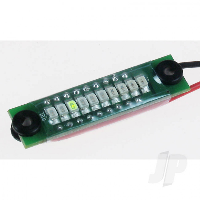 GWS Onboard LED Battery Voltage Checker 1-4S LiPos (3.7-14.8V) for RC Models
