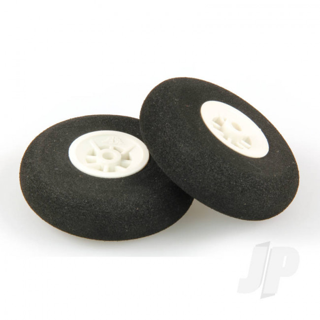 JP 57mm Rounded Sponge Wheel (2) for RC Aircraft