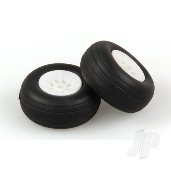JP 1.1/2in - (37mm) White Wheels (2pcs) for RC Aircraft