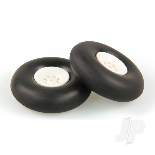 JP 3.1/2in - (87mm) White Wheels (2pcs) for RC Aircraft