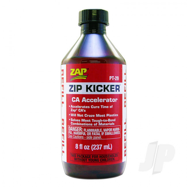 Zap Zip Kicker Refill 8oz (PT29) Cyano CA Super Glue Activator Accelerator