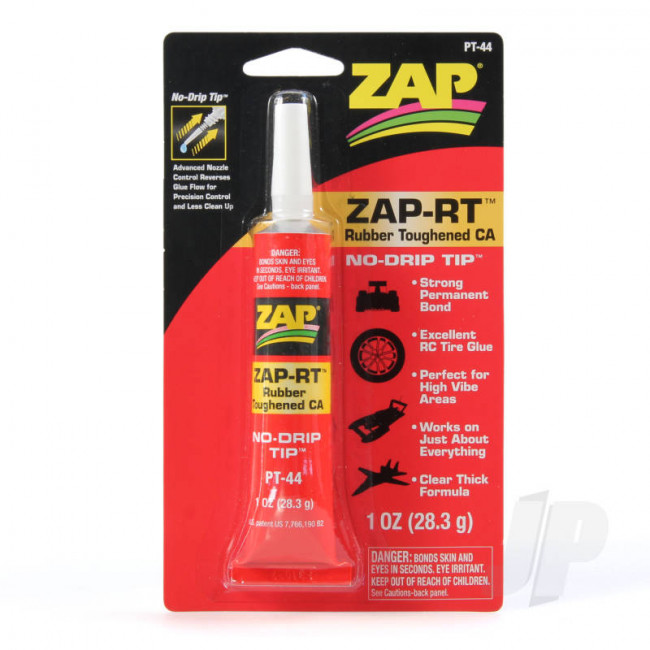Zap PT44 Zap-RT Rubber Toughened CA 1oz Cyano Super Glue