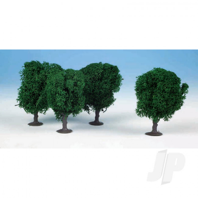 Heki 1030 4 Lichen Avenue Trees 7cm (Dark Green) For Scenic Diorama Model Trains