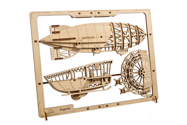 UGears Zeppelin Airship 2.5D Puzzle Picture Mechanical Wood Construction Kit