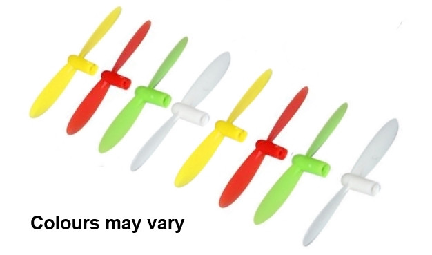 Twister Neon-X or Hubsan Q4 Quadcopter Spare Set of 8 Propellers Rotor Blades