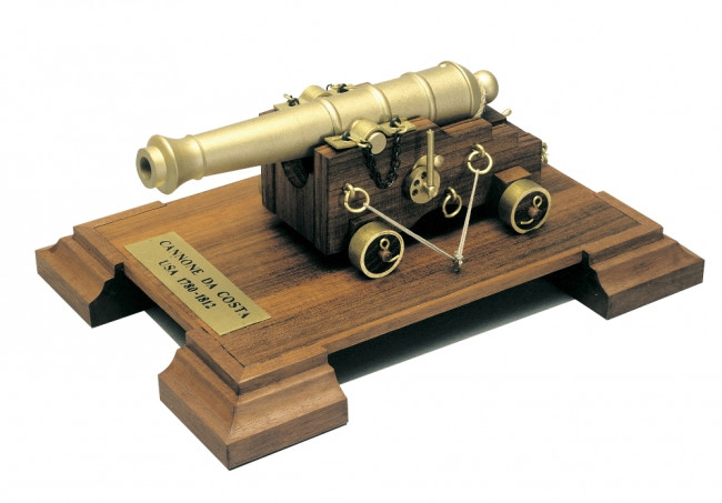 American Coastal Cannon 1780-1812 Mantua Wood Construction Kit 1:17 Scale 100x150mm