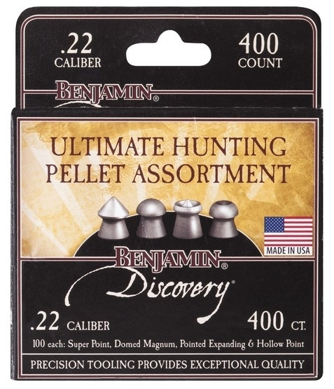 Ultimate Hunting Assortment of .22 Pellets for Air Gun / Rifle / Pistol Qty 400
