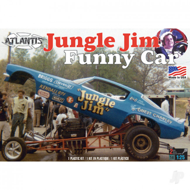 Atlantis Models 1:25 1971 Jungle Jim Camaro Funny Car Plastic Model Kit