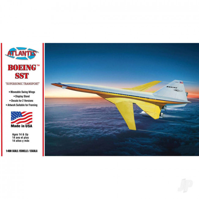Atlantis Models Boeing SST Transport Boeing Markings Plastic Kit