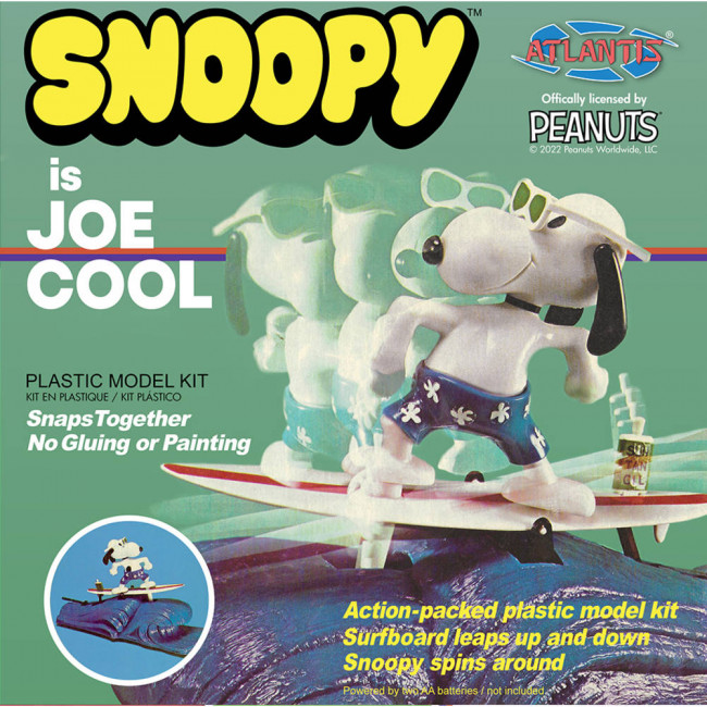 Atlantis Models Snoopy Joe Cool Surfing Moving Plastic Kit
