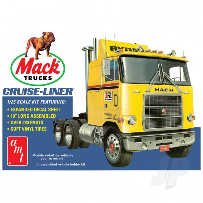 AMT 1:25 Mack Cruise-Liner Semi Tractor Plastic Truck Kit