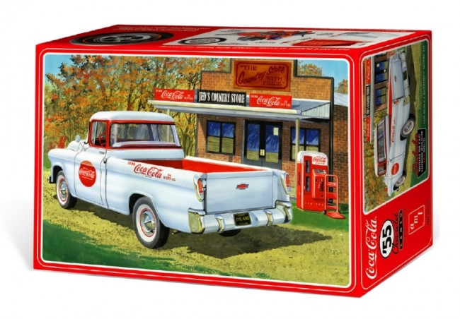 1955 Chevy Cameo Coca-Cola Pickup Truck 1:25 Scale AMT Highly Detailed Plastic Kit 