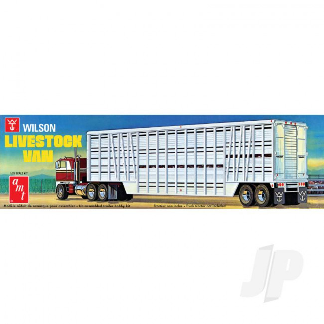 AMT 1:25 Wilson Livestock Van Trailer Truck Plastic Kit
