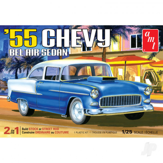 AMT 1:25 1955 Chevrolet Chevy Bel Air Sedan Car Plastic Kit