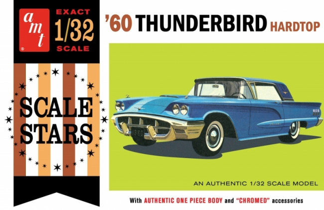 1960 Ford Thunderbird Hardtop - Highly Detailed 1:32 Scale AMT Plastic Kit 