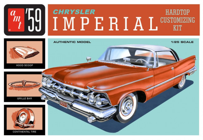 1959 Chrysler Imperial  Hardtop 1:25 Scale AMT Highly Detailed Plastic Kit 