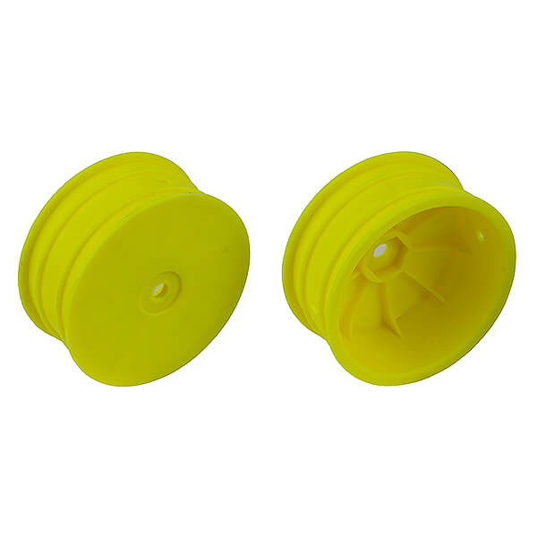 Associated 12mm Hex 2.2" 4WD Front Yellow Wheels B74 +1.5mm