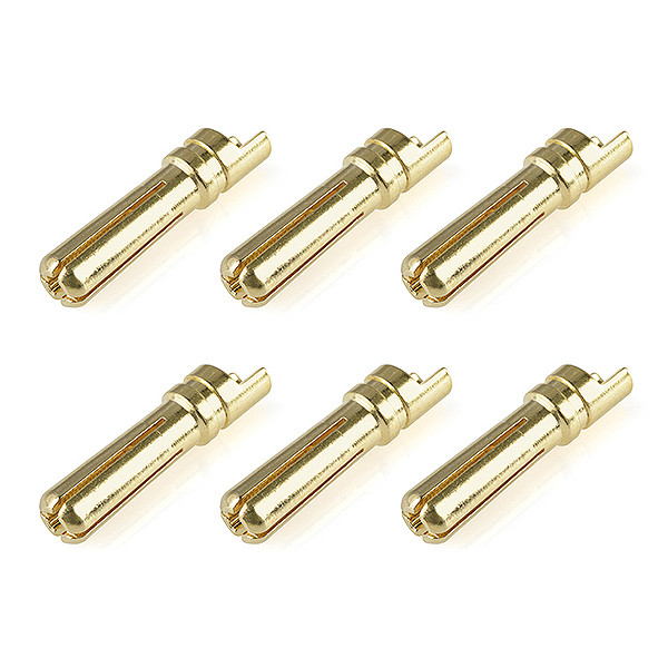 Corally Bullit Connector 4.0mm Male Solid Type Gold Plated U