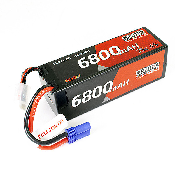 Centro 4S 6800mah 14.8v 75c Hardcase LiPo RC Car Battery w/ EC5