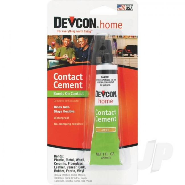 Devcon Flexible Waterproof Contact Cement Glue for Vinyl Leather Veneer Fabric