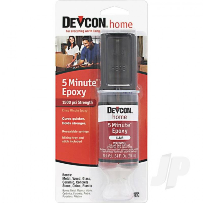 Devcon 5 Minute Epoxy Syringe Glue (25ml) for Metal Glass Ceramic Stone China