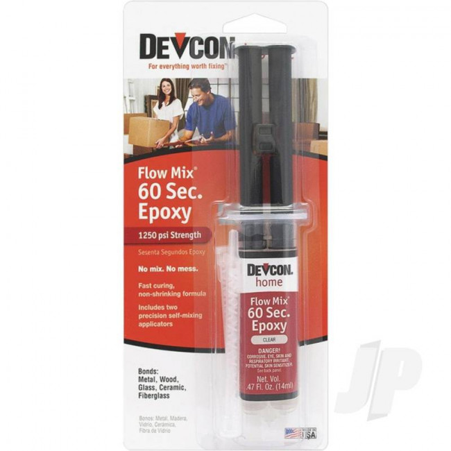Devcon 60 Second Epoxy (14ml) Glue for Metal Wood Glass Ceramic Fibreglass