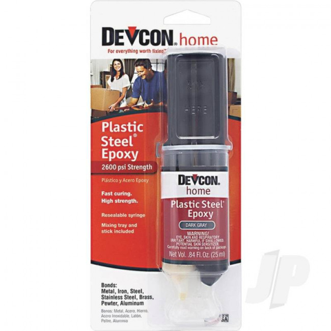 Devcon Plastic Steel Metal Epoxy Syringe Glue (25ml) for Stainless Aluminium
