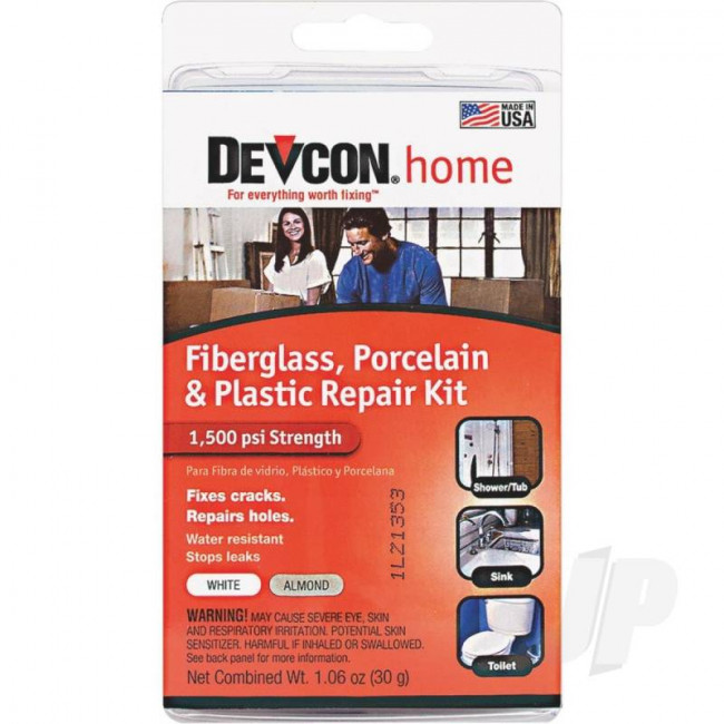 Devcon Repair Kit Glue for Fibreglass Porcelain Plastic Ceramic