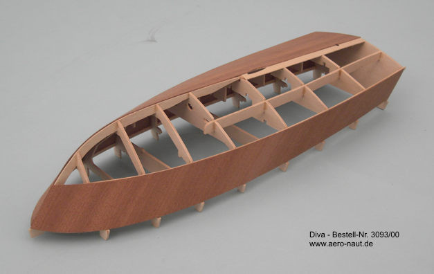 aero-naut diva radio control cabin cruiser boat wooden kit