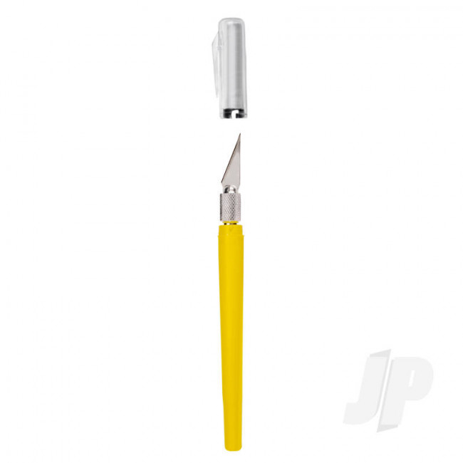 Excel K40 Pocket Clip-on Knife with Twist-off Cap, Yellow