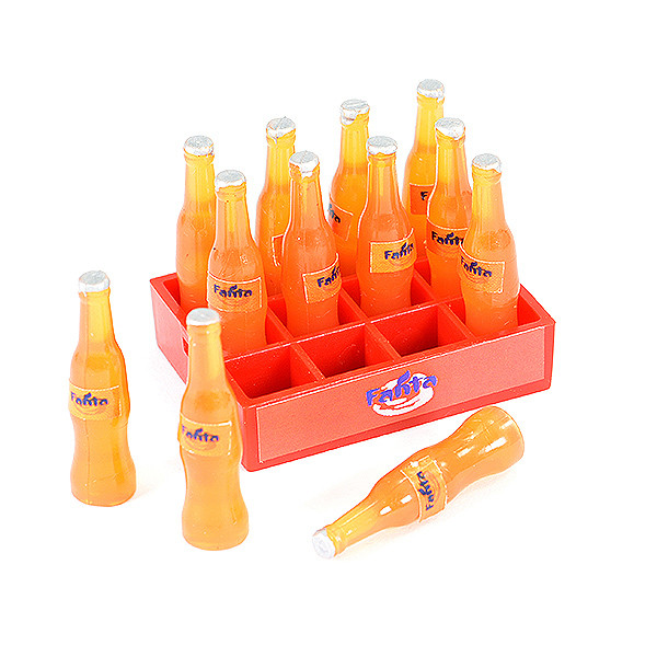 Fastrax RC Scale Model Car Scale Soft Drink Crate W/Bottles Orange Drink