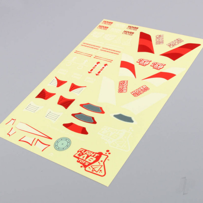 Flight Lab Toys HoverCross Decal Sheet (Red) 