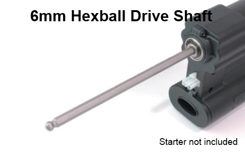 6mm Hexball Drive Shaft for Fastrax Electric Roto Torque Starter for Nitro Cars