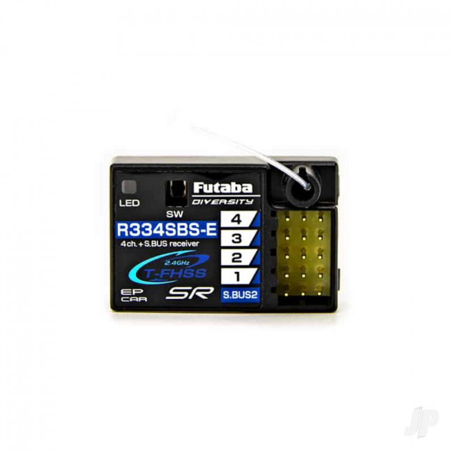 Futaba R334SBS-E 4-channel Surface Receiver with S.Bus for Telemetry T-FHSS SR/T-FHSS (Short Aerial)