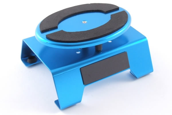 Blue Aluminium Locking Rotating Car Maintenance Pit Stand with Magnetic Strips