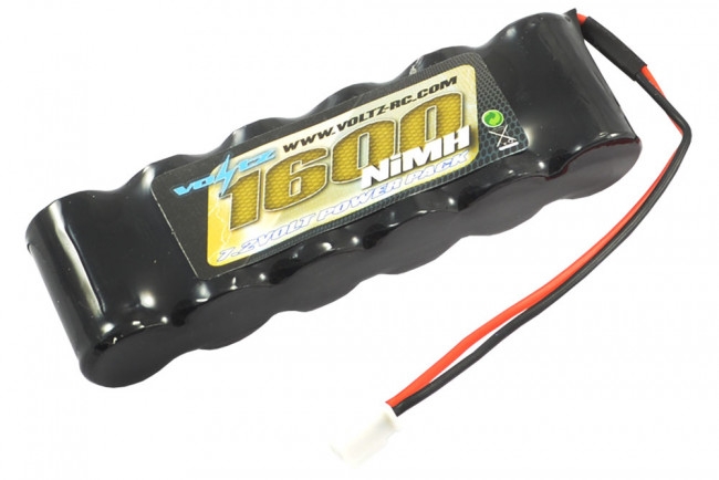 Voltz 1600mAh 7.2v NiMH 6-Cell RC Car Battery w/JST XH Micro Connector