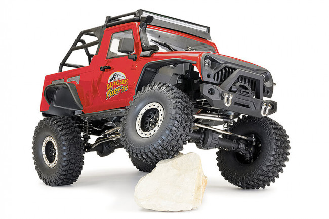 FTX 1:10 Outback Fury 2.0 4X4 RTR RC Trail Crawler Truck w/ Lights - Red