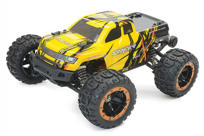FTX 1:16 Tracer Brushless 4X4 RTR RC Monster Truck w/LED Lights - Yellow