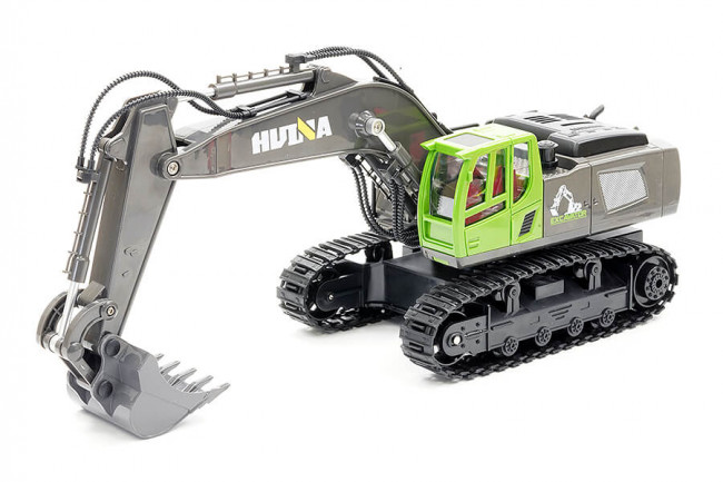Huina RC Excavator Digger - Full 11 Channel Function & metal bucket! - Green