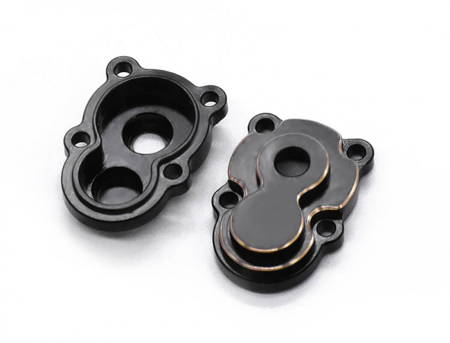 Fastrax FCX24 Black Brass Axle Housing Covers (4pc)
