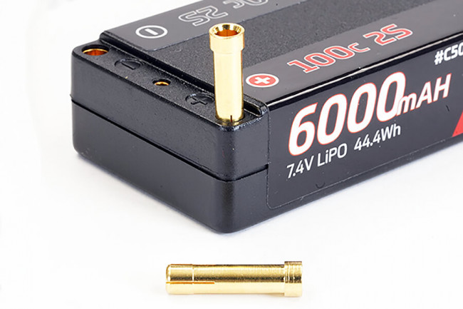Centro Low Profile 2S LiPo Battery Tube Bullet Connector Adaptors (5mm to 4mm)