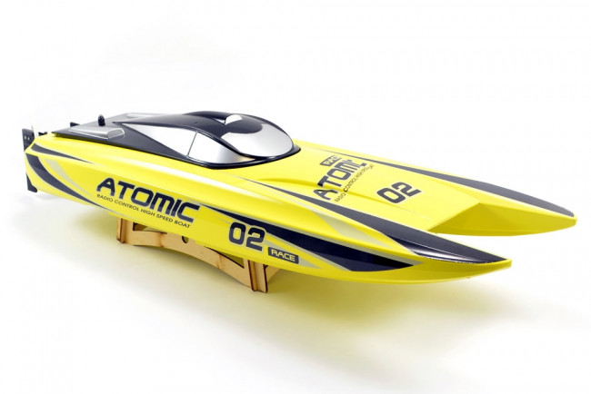 Volantex Racent Atomic 70cm Brushless Racing Speed Boat ARTR Yellow no Bat/Chg