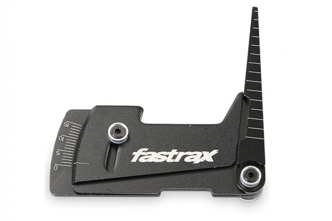 Fastrax Aluminium RC Car Ride Height & Camber Gauge - Black