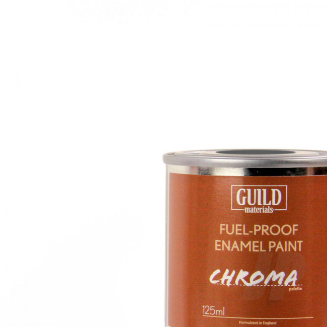Guild Materials Chroma Enamel Fuelproof Paint Matt White (125ml Tin) For RC Model Aircraft