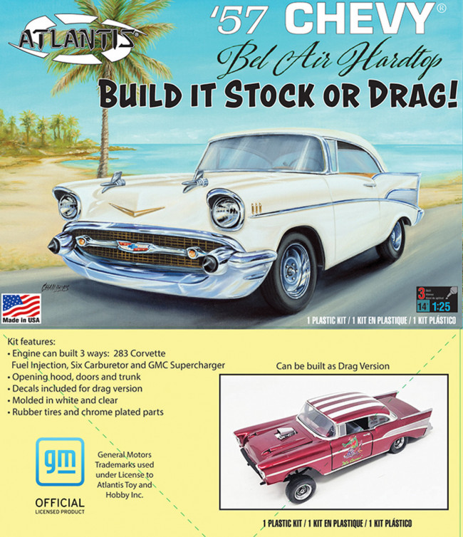 Atlantis Models Revell 1:25 1957 Chevy Bel Air Car Plastic Model Kit