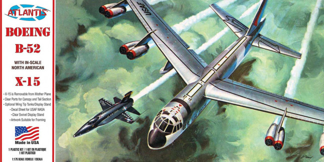 Atlantis Models 1:175 Boeing B-52 & X-15 w/Stand Plastic Model Kit