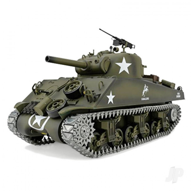 Henglong 1:16 M4A3 Sherman RC Tank (IR+Shoot+Smoke+Sound+Metal Gears & Tracks)