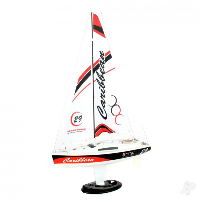 Joysway Caribbean 1:46 Scale Boat RTR RC Sailing Yacht - Red