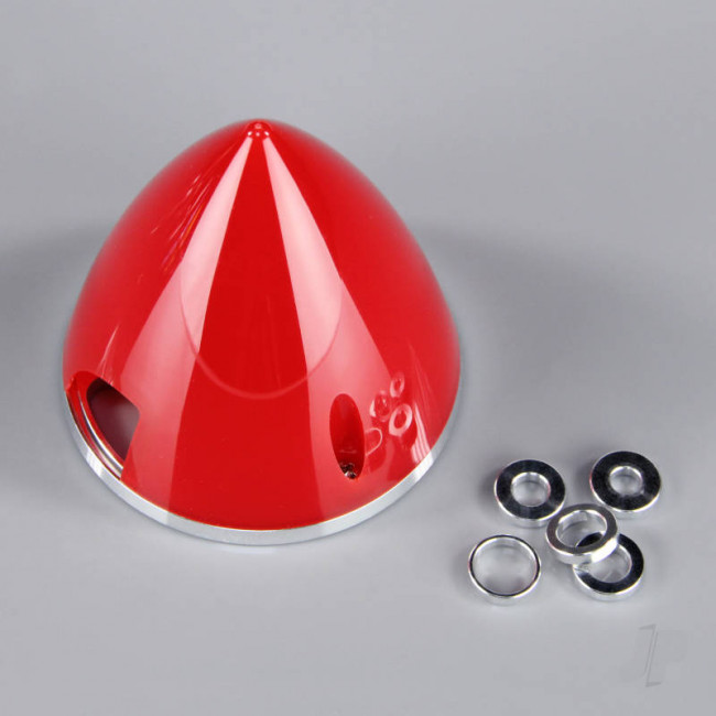 JP 63mm Red Spinner (with Aluminium Back Plate) For RC Model Plane