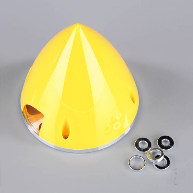 JP 82mm Yellow Spinner (with Aluminium Back Plate) For RC Model Plane